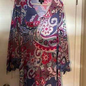 Colorful Paisley Long Sleeve Dress